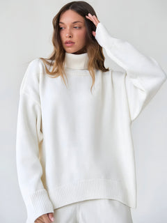 Photo: Women's Ribbed Roll Neck Jumper | Seoden London — view 5