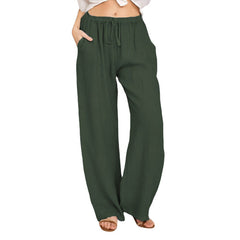 Photo: Giulia Wide-Leg Drawstring Trousers | Seoden London — view 9