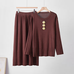 Photo: Women's Cotton Knit Jumper and Skirt Set | Seoden London — view 8