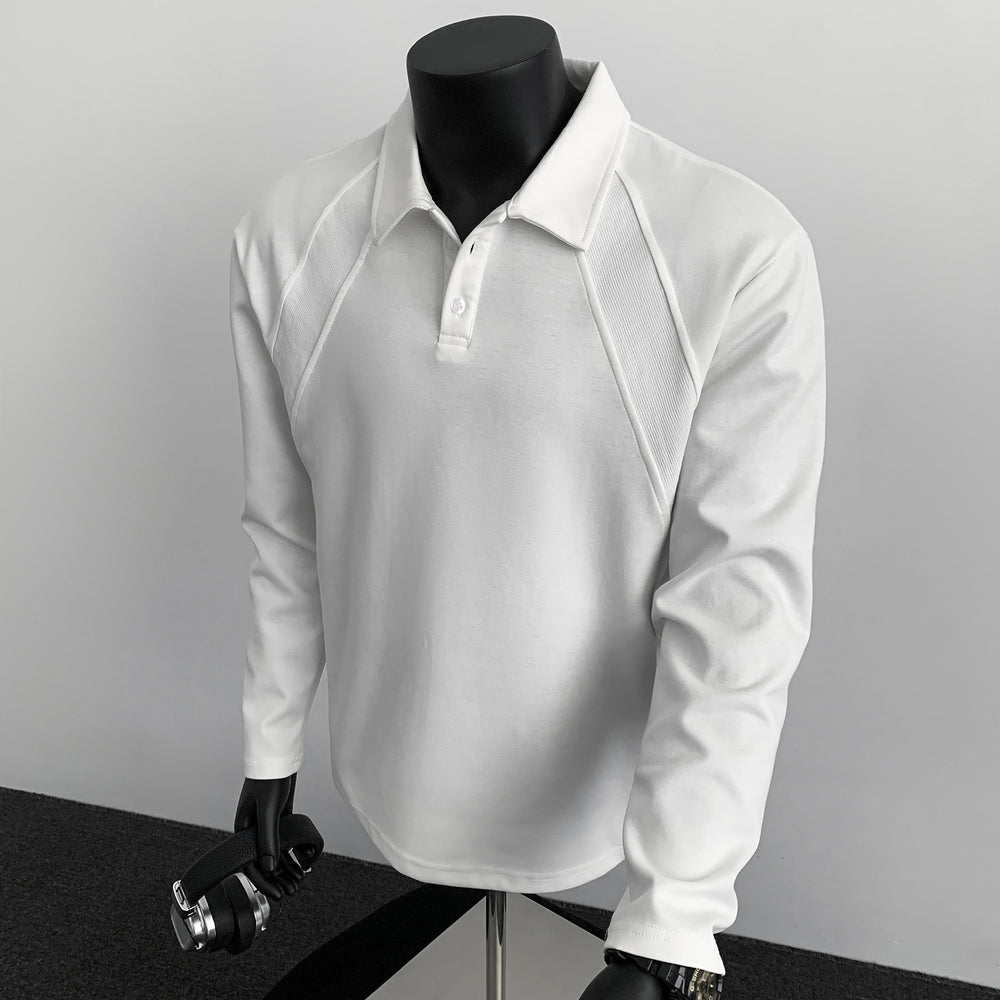 Photo: Men's Long Sleeve Cotton Polo Shirt | Seoden London