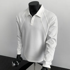 Photo: Men's Long Sleeve Cotton Polo Shirt | Seoden London — view 6