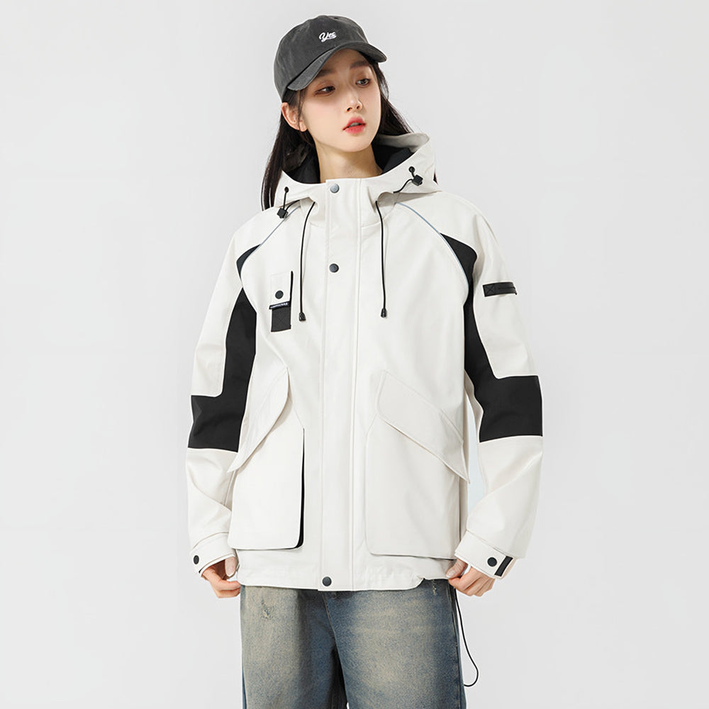 Photo: Kendal Colour-Block Hooded Utility Jacket | Seoden London