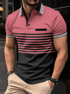 Photo: Men's Jacquard Collar Polo Shirt | Seoden London — view 9