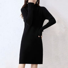 Photo: Women's Turtleneck Knitted Midi Dress | Seoden London — view 10