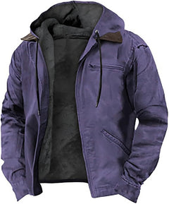 Photo: Men's Hooded Fleece Lined Cotton Jacket | Seoden London — view 11