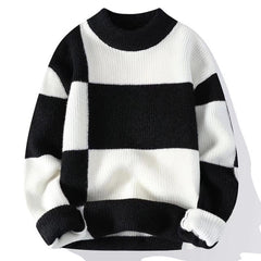 Photo: Porto Block-Pattern Crew Knit | Seoden London — view 2
