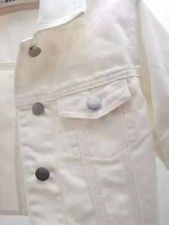 Photo: Women's Plus Size Cropped Denim Jacket | Seoden London — view 18