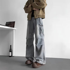 Photo: Men's Wide Leg Cargo Jeans | Seoden London — view 3