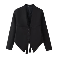 Photo: Parma Sculpted Stand-Collar Blazer | Seoden London — view 3