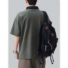 Photo: Men's Washed Cotton Polo Shirt | Seoden London — view 4