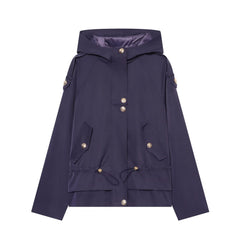 Photo: Lyon Drawstring Hooded Utility Jacket | Seoden London — view 10