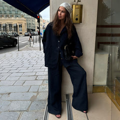 Photo: Women's Button-Up Cotton Pyjama Set | Seoden London — view 7