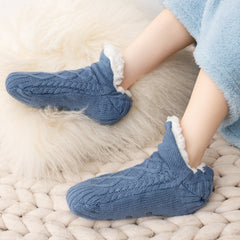 Photo: Fleece-Lined Knit Slipper Socks | Seoden London — view 6