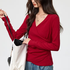 Photo: Ravello Long Sleeve Faux Wrap Top | Seoden London — view 8