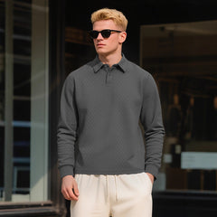 Photo: Relaxed Polo Sweatshirt for Work and Weekend | Seoden London — view 2