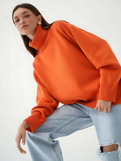 Photo: Women's Ribbed Roll Neck Jumper | Seoden London — view 32