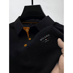 Photo: Rimini Tipped Waffle Polo | Seoden London — view 12