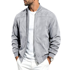 Photo: Bari Men's Suede-Look Bomber Jacket | Seoden London — view 13