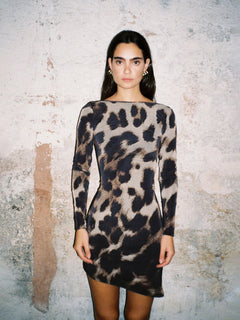 Photo: Milano Leopard Print Bodycon Mini Dress | Seoden London — view 13