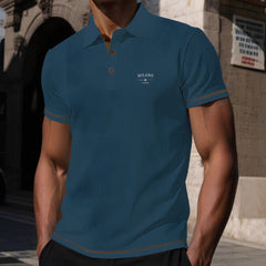 Photo: Rimini Tipped Waffle Polo | Seoden London — view 5