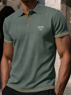 Photo: Rimini Tipped Waffle Polo | Seoden London — view 9