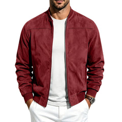 Photo: Bari Men's Suede-Look Bomber Jacket | Seoden London — view 16