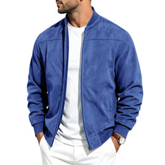 Photo: Bari Men's Suede-Look Bomber Jacket | Seoden London — view 11