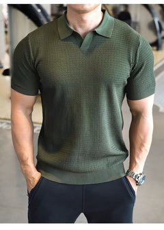 Photo: Ravenna Knitted Open-Collar Polo | Seoden London — view 7