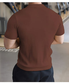 Photo: Ravenna Knitted Open-Collar Polo | Seoden London — view 10
