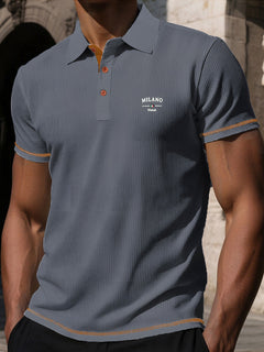 Photo: Rimini Tipped Waffle Polo | Seoden London — view 8