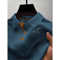 Photo: Rimini Tipped Waffle Polo | Seoden London — view 15