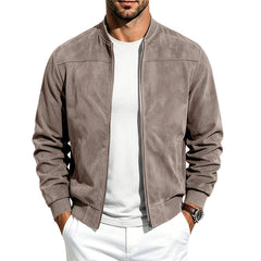 Photo: Bari Men's Suede-Look Bomber Jacket | Seoden London — view 15