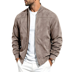 Photo: Bari Men's Suede-Look Bomber Jacket | Seoden London — view 6