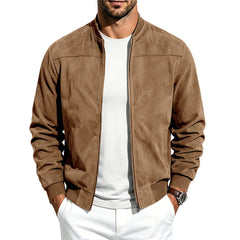 Photo: Bari Men's Suede-Look Bomber Jacket | Seoden London — view 14