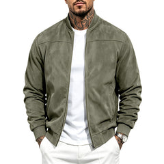 Photo: Bari Men's Suede-Look Bomber Jacket | Seoden London — view 17