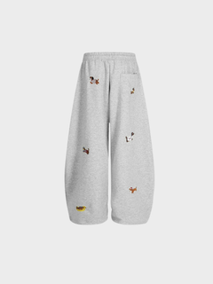 Photo: Whitstable Embroidered Pup Barrel-Leg Sweatpants | Seoden London — view 12