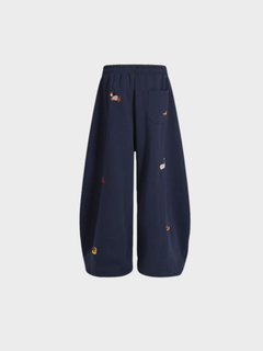 Photo: Whitstable Embroidered Pup Barrel-Leg Sweatpants | Seoden London — view 13