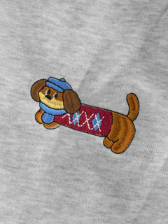 Photo: Whitstable Embroidered Pup Barrel-Leg Sweatpants | Seoden London — view 6