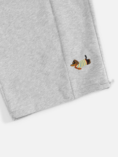 Photo: Whitstable Embroidered Pup Barrel-Leg Sweatpants | Seoden London — view 8