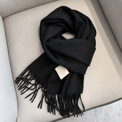 Photo: Inverness Pure Wool Fringed Scarf | Seoden London — view 7