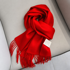 Photo: Inverness Pure Wool Fringed Scarf | Seoden London — view 4