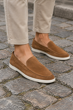 Photo: Portofino Suede-Look Slip-On Loafers | Seoden London — view 2