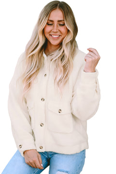 Photo: Women's Sherpa Fleece Jacket with Flap Pockets | Seoden London — view 11