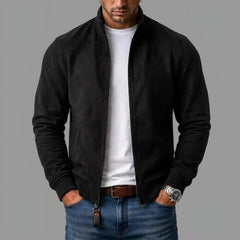 Photo: Bari Men's Suede-Look Bomber Jacket | Seoden London — view 1