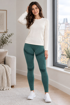 Photo: Jacquard Seamless Sculpting Leggings | Seoden London — view 8