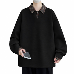 Photo: Chester Collared Layer-Look Sweatshirt | Seoden London — view 4