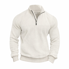 Photo: Harbour Quarter-Zip Knit Pullover | Seoden London — view 7