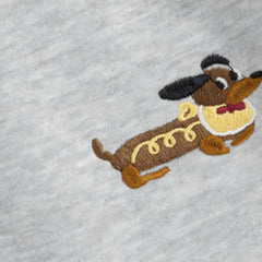 Photo: Whitstable Embroidered Pup Barrel-Leg Sweatpants | Seoden London — view 3