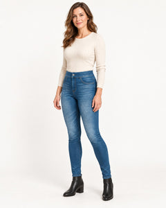 Photo: Marcella Fleece-Lined Denim-Look Jeggings | Seoden London — view 2