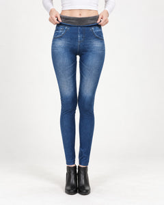 Photo: Marcella Fleece-Lined Denim-Look Jeggings | Seoden London — view 6